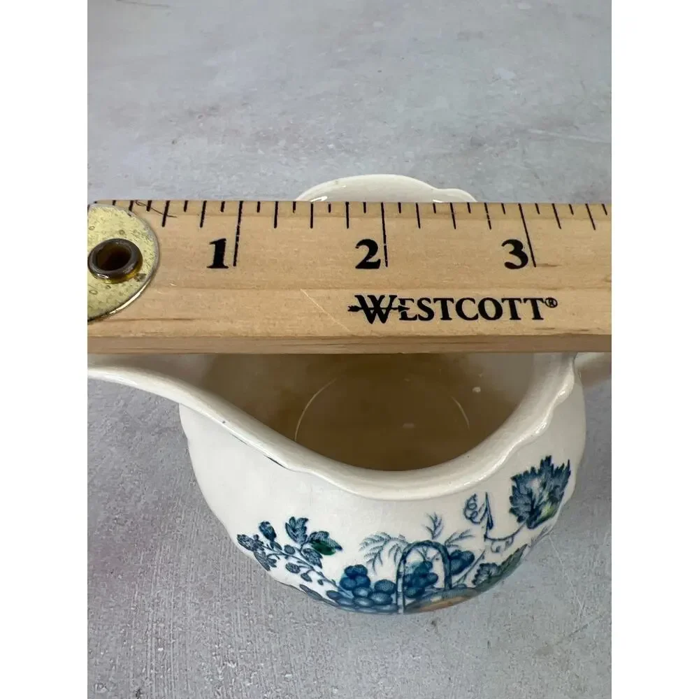 Antique Masons Ironstone of England Royal Blue Fruit‎ Basket Creamer
